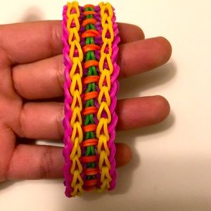 Rainbow loom rubber band bracelet